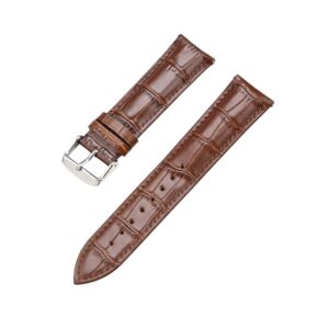 Brown Alligator Leather Watch Strap – Handcrafted Replacement Band – makewrist