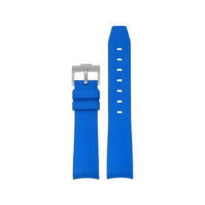 Curved FKM Rubber Strap – Universal Fit – Blue (18mm / 19mm / 20mm / 21mm / 22mm)