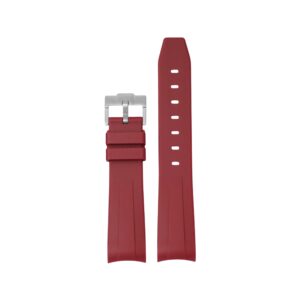 Curved FKM Rubber Strap – Universal Fit – Bordeaux (18mm / 19mm / 20mm / 21mm / 22mm)