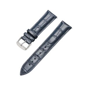 Dark Blue Alligator Leather Watch Strap – Handcrafted Replacement Band – makewrist