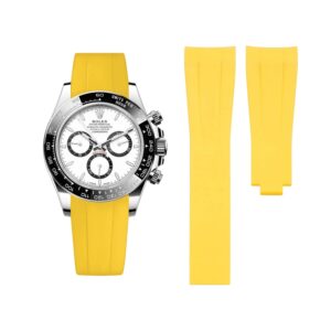 Deployant Rubber Strap - For Rolex Daytona - Yellow