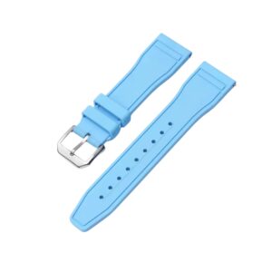 FKM Rubber Strap - For IWC Portugieser/Aquatimer/All Pilot Models/Portugieser/Portofino - Light Blue