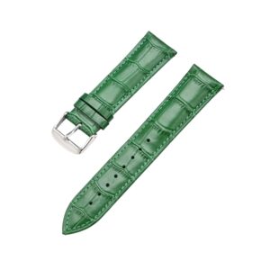 Green Alligator Leather Watch Strap – Handcrafted Replacement Band – makewrist