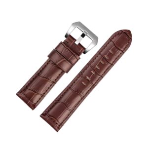 Leather Pattern Strap - For Panerai - Brown