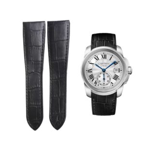 Leather Strap - For Cartier Calibre - Black