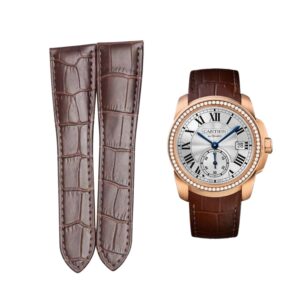 Leather Strap - For Cartier Calibre - Brown
