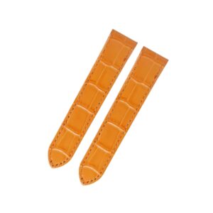 Leather Strap - For Cartier Santos 100 - Orange