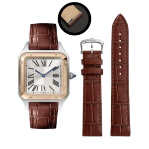Leather Strap - For Cartier Santos Dumont - Brown