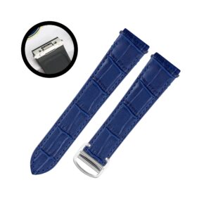 Leather Strap - For Cartier Santos Medium/Large - Blue - Quick Switch/Release