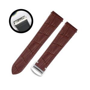 Leather Strap - For Cartier Santos Medium/Large - Brown - Quick Release/Switch