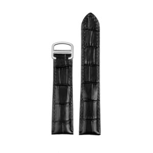 Leather Strap for Cartier Tank / Tank Louis / Tank Américaine / Tank Solo / Tank Must – Black