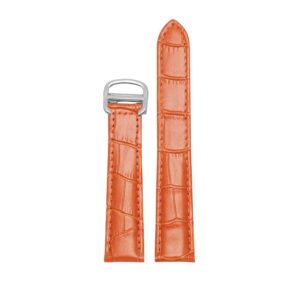 Leather Strap for Cartier Tank / Tank Louis / Tank Américaine / Tank Solo / Tank Must – Orange
