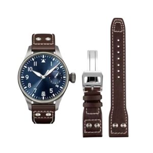 Leather Strap – For IWC Pilot – Brown – With Rivets