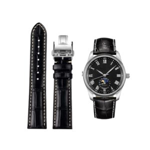 Leather Strap - For Longines Master Collection - Black