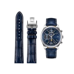 Leather Strap - For Longines Master Collection - Blue