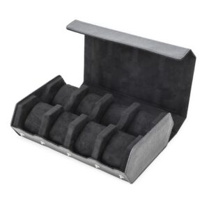 Leather Watch Box - 8 Slot - Black