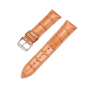 Light Brown Alligator Leather Watch Strap – Handcrafted Replacement Band – makewrist