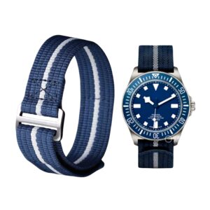 Nylon Strap - For Tudor Pelagos FXD - Blue/Grey