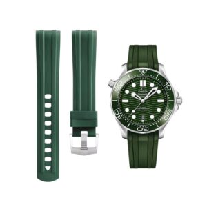 Omega Seamaster (Diver) 300M Rubber Strap - Green