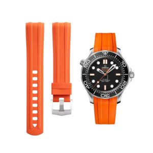 Omega Seamaster (Diver) 300M Rubber Strap - Orange