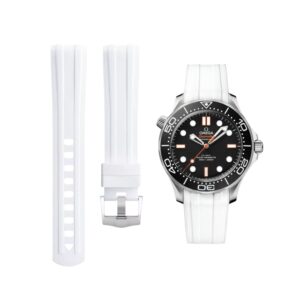 Omega Seamaster (Diver) 300M Rubber Strap - White