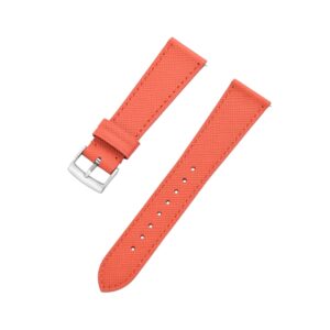 Orange Leather Watch Strap – Handcrafted Replacement Band – makewrist