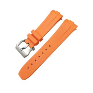 Rubber Curved Strap - For Panerai - Orange