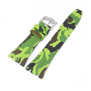 Rubber Strap - For all Audemars Piguet Royal Oak 39mm - Light Green Camo