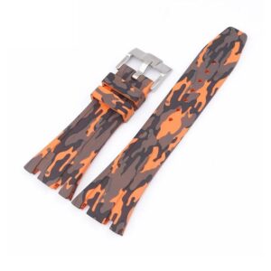 Rubber Strap - For all Audemars Piguet Royal Oak 39mm - Orange Camo