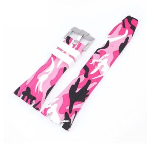 Rubber Strap - For all Audemars Piguet Royal Oak 39mm - Pink Camo