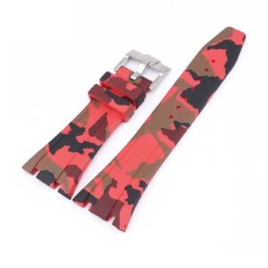 Rubber Strap - For all Audemars Piguet Royal Oak 39mm - Red Camo