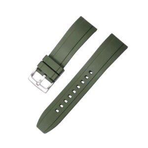 Rubber Strap - For all Breitling Navitimer Models - Olive Green