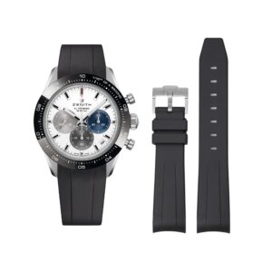 Rubber Strap - For all Zenith Chronomaster Models - Black