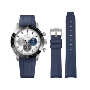 Rubber Strap - For all Zenith Chronomaster Models - Navy Blue
