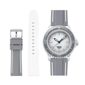 Rubber Strap - For Blancpain X Swatch - Antarctic Ocean