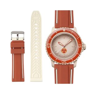 Rubber Strap - For Blancpain X Swatch - Arctic Ocean