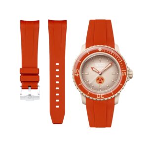 Rubber Strap - For Blancpain X Swatch - Arctic Ocean