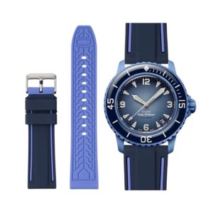 Rubber Strap - For Blancpain X Swatch - Atlantic Ocean