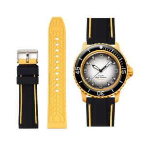 Rubber Strap - For Blancpain X Swatch - Pacific Ocean