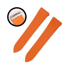Rubber Strap - For Santos de Cartier Medium/Large - Orange - Quick Switch/Release
