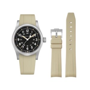 Rubber Strap – For Hamilton Khaki Field (38mm/40mm/42mm) - Beige