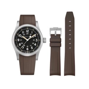 Rubber Strap – For Hamilton Khaki Field (38mm/40mm/42mm) - Brown