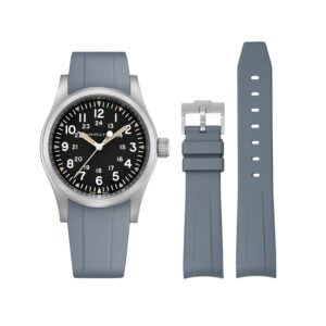 Rubber Strap – For Hamilton Khaki Field (38mm/40mm/42mm) - Grey