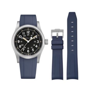 Rubber Strap – For Hamilton Khaki Field (38mm/40mm/42mm) - Navy Blue
