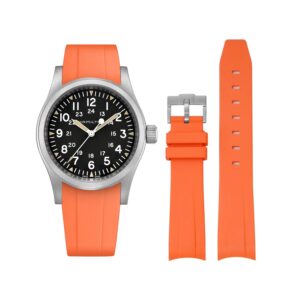 Rubber Strap – For Hamilton Khaki Field (38mm/40mm/42mm) - Orange