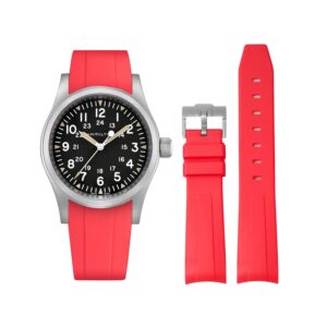 Rubber Strap – For Hamilton Khaki Field (38mm/40mm/42mm) - Red