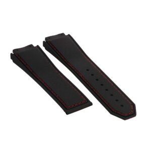 Rubber Strap - For Hublot Big Bang F1 King Power (48mm) - Black w/Red