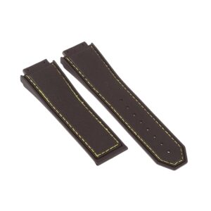 Rubber Strap - For Hublot Big Bang F1 King Power (48mm) - Black w/Yellow
