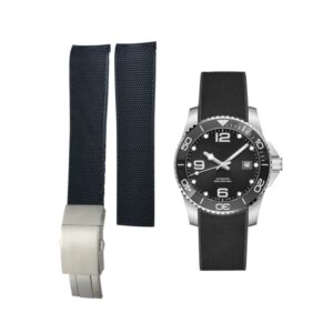 Rubber Strap - For Longines HydroConquest - Black