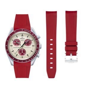 Rubber Strap - For Mission to Pluto | Omega X Swatch | MoonSwatch - Red
